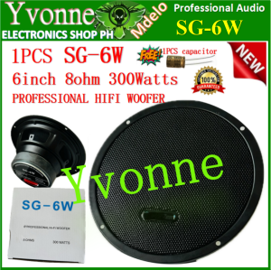 Yvonne SHOP Original SG-6W 6 inch 8ohm 300Watts PROFESSIONAL HI-FI WOOFER SG-6 Speaker