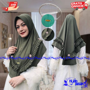 RYBECHA HIJAB INSTAN REMPEL 1 TALI BUNGA/ KERUDUNG KHIMAR BERGO/ HARGA MURAH GROSIR