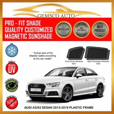Audi A3/S3 Sedan 2013-2020 (Plastic Frame) ( 6 / 7pcs) Car Sunshade / Boot Tray