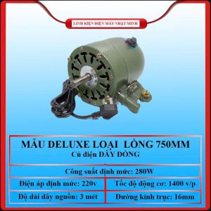 Motor quạt công nghiệp LÕI ĐỒNG trục 16mm