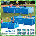 INTEX 4 Sizes Rectangular Frame Pool Set Family Large Outdoor Swimming Pool Kolam Air / Renang Kolam Mandi Besar  Murah. 