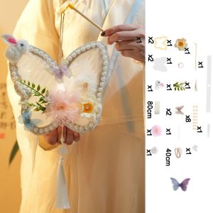 HUADIN Handmade Mid-Autumn Festival Lanterns DIY Material Kit with Light Rabbit Lanterns Creative Traditional Style Portable Lantern Mid-Autumn Festival