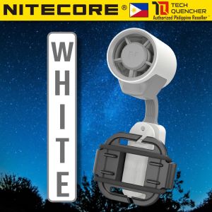 Nitecore NCF20 Fan - Built-in Clip - USB-C - External Power Source - Included Bracket Mounting