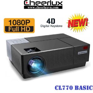 [Trả góp 0%]Máy chiếu Cheerlux CL770 projector Full HD 1920x1080 nâng cấp 2022. Công suất 150w cực sáng và nét chức năng Zoom và keystone 4 chiều. Bảo hành 12 tháng.