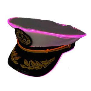 Unique Captain Design LED Glow Hat Perfect for Festivals Camping and Themed Gatherings