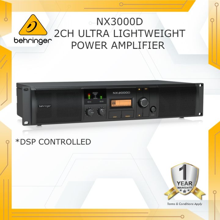 BEHRINGER NX3000D UltraLightweight 3000Watt ClassD Power Amplifier