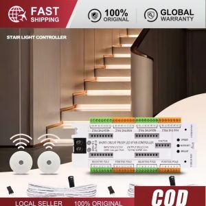 Adjustable LED Step Light with Motion Sensor and Auto Control DC12V/DC24V White Indoor Stairway Lighting