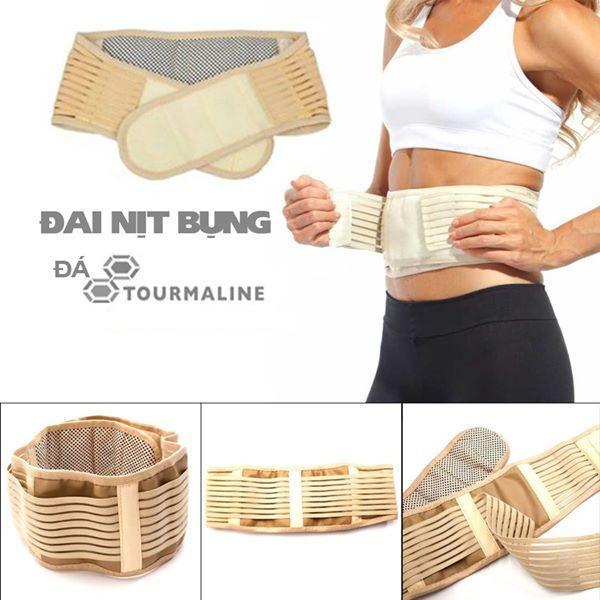 [Hàng Nga - Không dùng điện] Đai nịt bụng đá nóng tourmaline giúp giảm các triệu chứng thoát vị đĩa đệm, thoái hóa xương sống