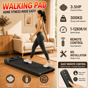 【3.8HP Folding Treadmill】Home Running Machine with Remote Control | Quiet Shock Absorption | 1–15KM/H Adjustable Speed Walking Pad for Exercise & Fitness