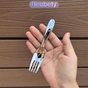 Heabety  Thép Không Gỉ Vòng Muỗng Net Màu Đỏ Vàng Bữa Ăn Tối Dài Xử Lý Khuấy Món Tráng Miệng Thìa Cho Nhà Bếp Phụ Kiện Tiện Ích