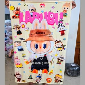 Selimut Labubu Labu Labu The Monsters Exciting Macaron Printing Blanket Lembut