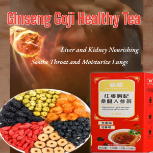 Ginseng Goji Healthy Tea Natural Kidney Nourishing Tea Red Date Berry Mulberry Soothing Sleeping Tea Bags