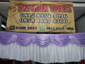 Skirting meja atau Penutup samping meja atau Penutup panggung atau Rempel meja
