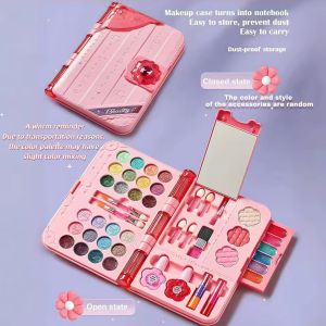 Kids Makeup Kit for Girl Washable Play Make Up Toys Set with Mirror Beauty Dress Up Set Toys Birthday Christmas Gift