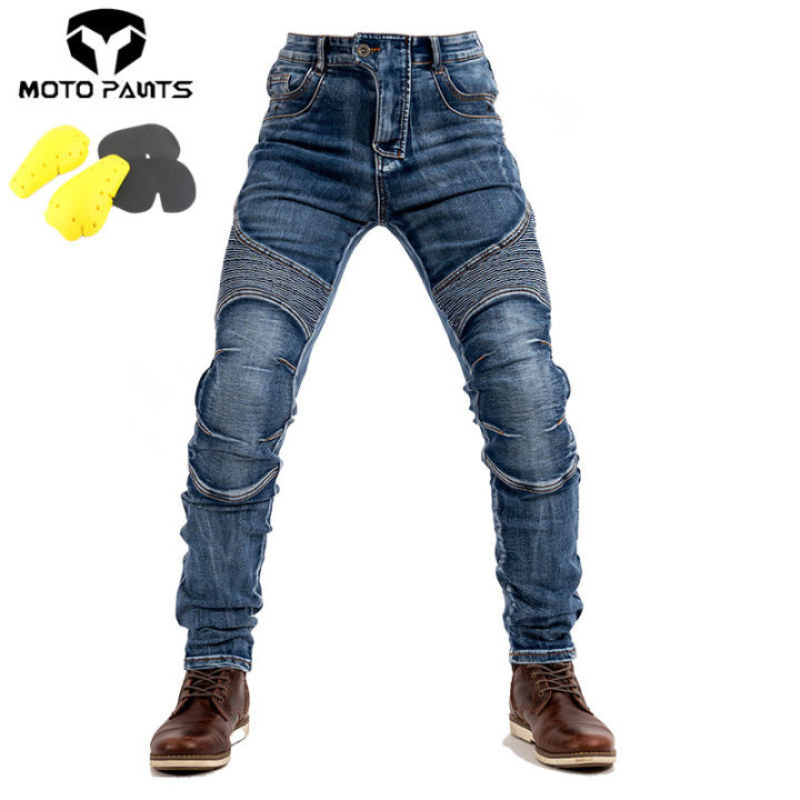 Motorcycle Kevlar Riding Pants Side Jeans Invisible Slim Fit Anti-drop  Pants Lazada PH