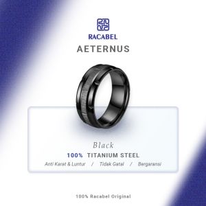 Racabel Aternus Ring - Cincin Pria Wanita Titanium Elegan Anti Karat Asli