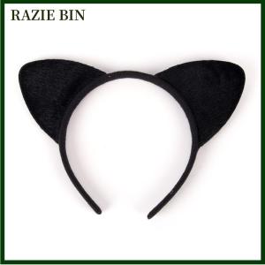 RAZIE BIN Băng Đô Tai Mèo da báo vải nhung lông thời trang cho nữ băng đô băng đô đạo cụ tiệc hóa trang