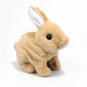 TWCEJE168 Wag Tail Interactive Rabbit Toys Walking Wiggle Ears Lifelike Simulation Stuffed Rabbit Doll Peluche Dol Sound And Action Interactive Plush Toy Birthday Gifts