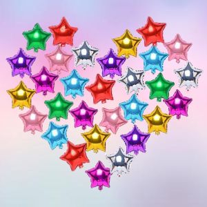 3pcs 18" Star Shape Foil Balloon Birthday Helium Normal Air Decoration Birthday Party Event Belon