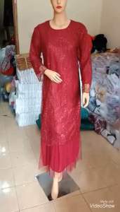 GAMIS BRUKAT SABILA/ SIZE S/M-L-XL-XXL/ DRESS MUSLIM SYARI MURAH