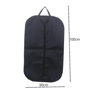 Foldable Suit Dustproof Cover Bag Black Non-woven Suit Storage Bag Portable Suit Dust Cover