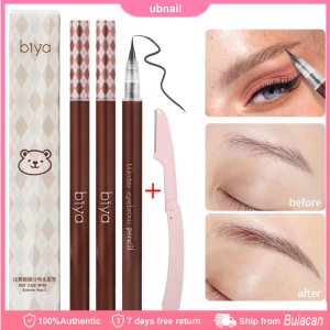 Biya Liquid Waterproof Long Lasting Brow Stroke Pen 0.1mmUltra Fine Eyebrow Pencil Sweat Resistant Eyeliner Pen
