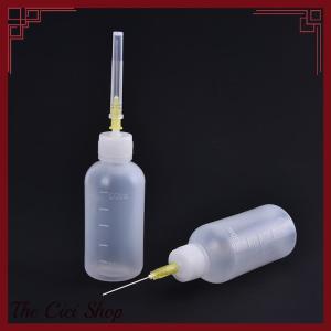 [The Cici Shop] 50ml Polyethylene Needle Dispenser Dispensing Bottle for Rosin Solder Flux Paste