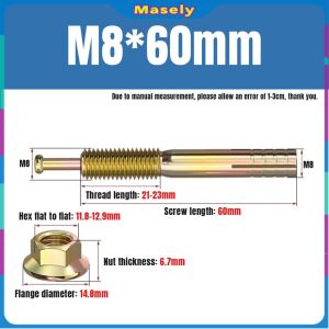 Masely M8*60/80/100mm Strike Anchor Concrete Anchor Expansion Bolt Hammer Strike Pin 1PC