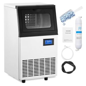 🏆JARD Commercial Ice Maker Automatic Ice Machine with 2 Water Inlets for Milk Tea Shop Bar 制冰机