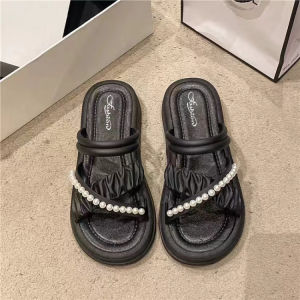 Sandal Bersol Platform Untuk Wanita Modis Sandal Rumah Bersol Tebal Serbaguna Sandal Anti Selip Gaya Korea