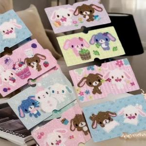 YAFEN 500Pcs roll Creative Peripherals Hand Account Notes Decorative Sealing Decals Repeat Kawaii Sugarbunnies Cartoon Label Stickers