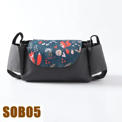 SG SELLER Baby Organizer Bag Stroller Hanging Bag Flip Type Diapers Bottles Multi Pocket Storage Bag