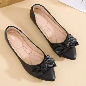 HOU Korean Doll Shoes For Women  Black Shoes  Women Casual Work Office Shoes  Flat Shoes  A-60 Size  35-40