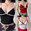 KILY.PH V-Neck Coquette Top Two-Toned Trending Ribbon String Sando Top Womenswear Fit 6A0337. 