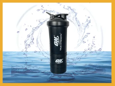 Bình lắc tập gym thể thao Shake bottle ON Gold Standard 3 ngăn