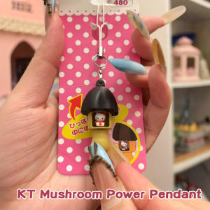 Cute Mushroom Hello Kitty Mobile Phone Pendant Cute Funny DIY Bag Pendant Keychains Decoration Friend Birthday Gift