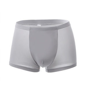 Men Ice silk Underwear Boxer Bulge Pouch Underpants White Shorts Boxer Boxershorts Man Breathable Men Underwear Boxer Homme Boxer Comfy Seluar Dalam Lelaki| DaQueen
