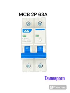 CCS CIE เมนเซอร์กิต มินิเซอร์กิตเบรคเกอร์ 2 สาย ไฟ AC Circuit breaker MCB 2P 32A/50A/63A CCS CIE