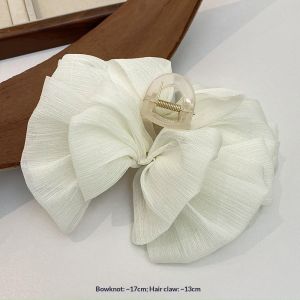 Dễ thương xù Organza kẹp tóc cho phụ nữ thời trang ngọt ngào hoa Bun Clip với thiết kế đám mây