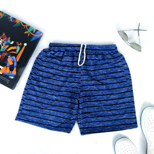 Celana pendek shorts Pria Wanita Bahan Terry Shiro  Design line rains Size M - XXXL