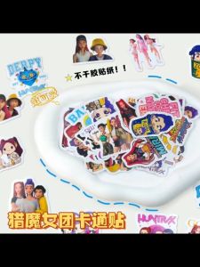 Pelekat Kartun Sticker Cartoon Kpop Demon Hunters Decorative Sticker Set Scrapbook Journal Stickers