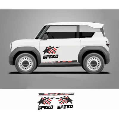 Tổng hợp Bộ tem Ô tô VF3 mẫu SPORT dán xe phong cách thể thao Decal sườn xe điện winfast chống nước chống phai màu.