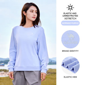 Cameljeans Sports Sweatshirt Womens Loose Round Neck Long Sleeve Bottoming Shirt