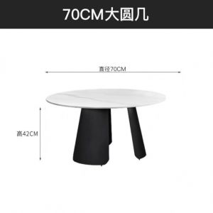 [SG Sellers] Coffee Table Round Tea Table Slate Living Room Small Apartment Simple Light Luxury