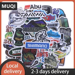 [COD] MUQI Ship within 24 hours Funny Phone Laptop Skateboard Car Fridge Glass Box Tank Bucket DIY Decoration 50 100pcs Fisherman Fish Outdoor Go Fishing Stickers