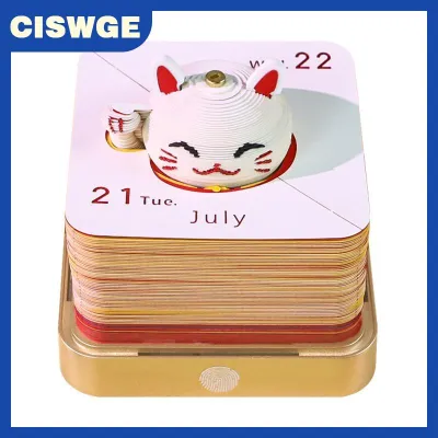 CISWGE Sáng tạo 2027 3D bàn lịch với ánh sáng LED Tear-Away tính năng cho hàng ngày lập kế hoạch