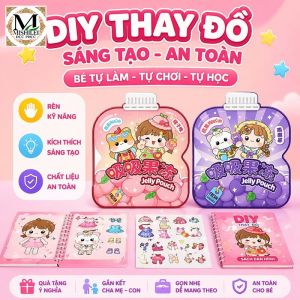 Mishilei Bộ kit DIY thủ công sách vải yên tĩnh thẻ thay đồ đồ chơi giáo dục sáng tạo rèn luyện kỹ năng vận động