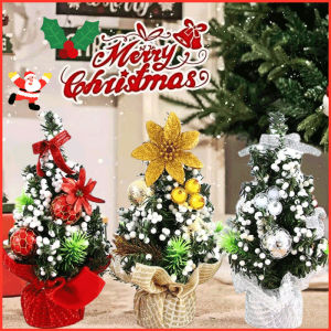 Mini Simulation Small Christmas Tree Artificial Pinetree Decoration for Home Bedroom Xmas Festival Party Gift Ornaments