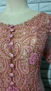 set kebaya pesta kebaya wisuda kebaya abege kerah sabrina lengan pendek dan rok batik bisa cod
