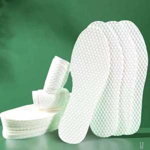 OKEY SHOP White Breathable Absorbent Cushioning Fit for Shoes Disposable wood pulp insole Ultra-Thin Cuttable sweat absorbing breathable